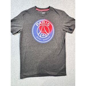 Paris Saint-Germain PSG Mens T-Shirt Small Charcoal Grey Heather Graphic Tee